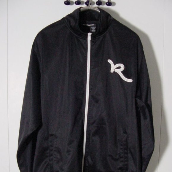 Roca Wear Black Poly Jacket Sz 3XL